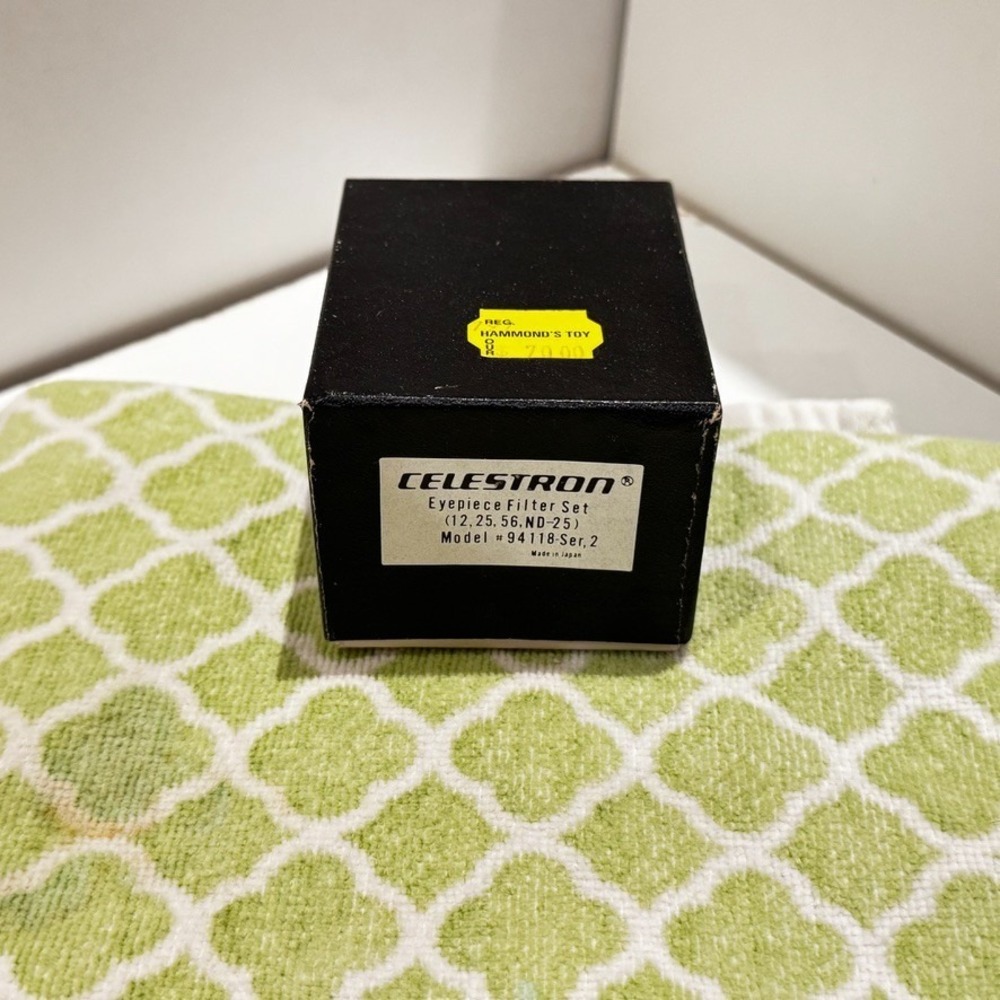 Vintage Celestron Telescope Filter Set #56 #12 #25 ND .6 Japan 1.25" w/ Box